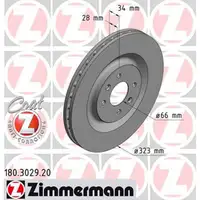 ZIMMERMANN Bremsscheiben Satz Citroen DS3 f&uuml;r Peugeot 208 m. Brembo-System vorne