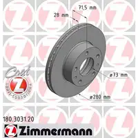 ZIMMERMANN Bremsscheiben Satz CITROEN JUMPER f&uuml;r FIAT DUCATO PEUGEOT BOXER vorne