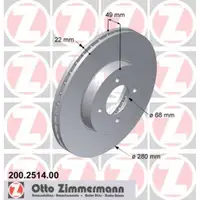 ZIMMERMANN Bremsscheiben f&uuml;r Nissan 200SX Almera II (N16) Primera (P11) vorne