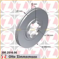 ZIMMERMANN Bremsscheiben Satz f&uuml;r Infiniti QX4 Nissan NP300 Pathfinder vorne