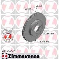 ZIMMERMANN Bremsscheiben f&uuml;r NISSAN MICRA IV (K13) NOTE (E12) 1.2 1.5dCi vorne