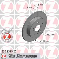 ZIMMERMANN Bremsscheiben Satz f&uuml;r Fiat Sedici Suzuki SX4 (EY GY) hinten