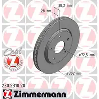 ZIMMERMANN Bremsscheiben Satz f&uuml;r FIAT FREEMONT 2.4 3.6 2.0JTD ab 08.2011 vorne
