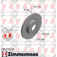 ZIMMERMANN Bremsen Bremsscheiben + Bremsbel&auml;ge f&uuml;r FIAT 500L (351_, 352_) hinten