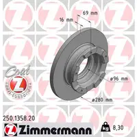 ZIMMERMANN Bremsscheiben Satz FORD Transit mit Frontantrieb 2006-2014 hinten