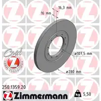 ZIMMERMANN Bremsscheiben Satz f&uuml;r FORD TRANSIT mit Heckantrieb 2006-2014 hinten