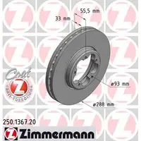 ZIMMERMANN Bremsscheiben Satz f&uuml;r Ford Tourneo Transit Custom 2.2TDCi vorne