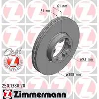 ZIMMERMANN Bremsscheiben f&uuml;r Ford Transit mit Doppelbereifung ab 08.2013 vorne