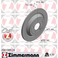 ZIMMERMANN Bremsscheiben Satz f&uuml;r FORD USA MUSTANG ab 01.2015 hinten