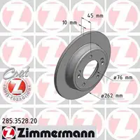 ZIMMERMANN Bremsscheiben f&uuml;r Hyundai i30 GD Veloster FS 1.4 1.6 1.6CRDi hinten
