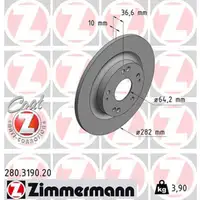 ZIMMERMANN Bremsscheiben + Bremsbel&auml;ge HONDA CIVIC X 1.0 VTEC + 1.5 VTEC hinten