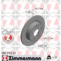 ZIMMERMANN Bremsscheiben f&uuml;r HONDA HR-V (RU) 1.5 + 1.6 i-DTEC ab 08.2015 hinten