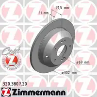 ZIMMERMANN Bremsscheiben f&uuml;r HYUNDAI SANTA FE III DM KIA SORENTO II XM hinten