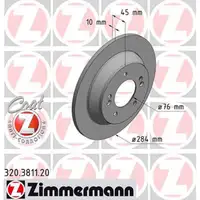 ZIMMERMANN Bremsscheiben Satz f&uuml;r Kia Carens IV 1.6/2.0GDi 1.7CRDi hinten