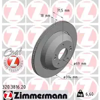 ZIMMERMANN Bremsscheiben f&uuml;r KIA SORENTO III (UM) 2.4 GDI 3.3 2.2 CRDi hinten