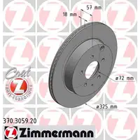 ZIMMERMANN Bremsscheiben f&uuml;r MAZDA CX-7 (ER) 2.2 MZR-CD CX-9 (TB) 3.7 hinten