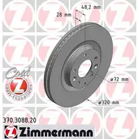 ZIMMERMANN Bremsscheiben f&uuml;r Mazda CX-7 (ER) 2.3Turbo CX-9 (TB) 3.5 3.7 vorne