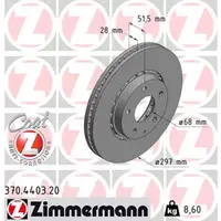 ZIMMERMANN Bremsscheiben f&uuml;r MAZDA CX-5 (KE, GH) ab Fgst.-Nr. + CX-5 (KF) vorne