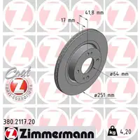 ZIMMERMANN Bremsscheiben Satz f&uuml;r MITSUBISHI MIRAGE 1.2 SPACE STAR 1.0 1.2 vorne