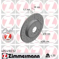 Zimmermann SPORT Bremsscheiben Satz f&uuml;r SMART FORTWO (451) ab 01.2007 vorne