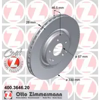 ZIMMERMANN Bremsscheiben Satz MERCEDES C-KLASSE W203 CLK C209 A209 vorne