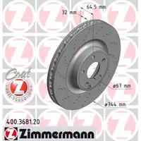 ZIMMERMANN Bremsen Kit Bremsscheiben + Bel&auml;ge + Wako Mercedes SLK R172 vorne