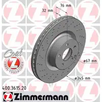 ZIMMERMANN Bremsen Kit Bremsscheiben + Bel&auml;ge + Wako Mercedes W220 C216 vorne