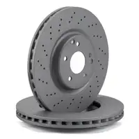 ZIMMERMANN Bremsen Kit Bremsscheiben + Bel&auml;ge + Wako Mercedes W203 R171 vorne