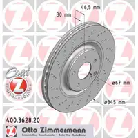 ZIMMERMANN Bremsscheiben Satz MERCEDES C-KLASSE W203 CLK C/A209 R171 AMG vorne