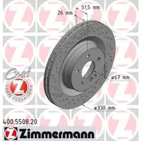 ZIMMERMANN Bremsscheiben + Bel&auml;ge + Wako MERCEDES W204 C63 AMG 457/487 PS hinten