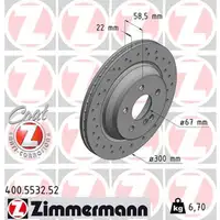 Zimmermann SPORT Bremsscheiben Satz MERCEDES-BENZ S-KLASSE W221 SL R230 hinten