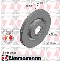 ZIMMERMANN Bremsscheiben f&uuml;r OPEL CORSA E 1.6 Turbo 207 PS OPC 17 Zoll vorne