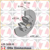 ZIMMERMANN Bremsscheiben + Radlager Satz Primastar X83 Vivaro Trafic II hinten