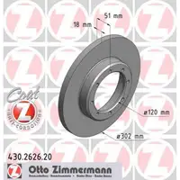 ZIMMERMANN Bremsscheiben f&uuml;r Nissan NV400 Opel Movano B Renault Master 3 hinten