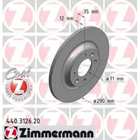 ZIMMERMANN Bremsscheiben Citroen C4 II DS4 DS5 f&uuml;r Peugeot 308 CC 1.6GTi hinten