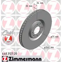 ZIMMERMANN Bremsscheiben CITROEN DS4 DS5 19 Zoll f&uuml;r PEUGEOT 308 1.6 GTi vorne