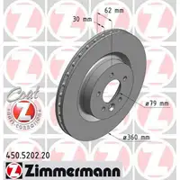 ZIMMERMANN Bremsscheiben LAND f&uuml;r ROVER DISCOVERY IV RANGE ROVER SPORT vorne