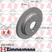 ZIMMERMANN Bremsscheiben LAND f&uuml;r ROVER DISCOVERY 3 4 RANGE ROVER SPORT hinten