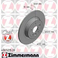 ZIMMERMANN Bremsscheiben LAND RANGE f&uuml;r ROVER EVOQUE (L538) ab Fgst.-Nr. hinten
