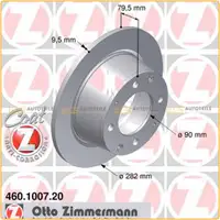 ZIMMERMANN Bremsscheiben Satz f&uuml;r Porsche 914 Targa 1.7 1.8 2.0 80-100 PS hinten