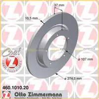 ZIMMERMANN Bremsscheiben Satz f&uuml;r Porsche 356 C1600SC C2000GS Carrera 2 vorne