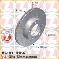 ZIMMERMANN Bremsscheiben f&uuml;r Porsche Boxster Cayman (987) 2.7 240/245 PS vorne