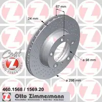 ZIMMERMANN Bremsscheiben f&uuml;r Porsche Boxster Cayman (987) 2.7 240/245 PS vorne