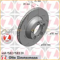 ZIMMERMANN Bremsscheiben + Bremsbel&auml;ge + Wako f&uuml;r PORSCHE PANAMERA (970) hinten