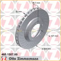 ZIMMERMANN Bremsscheiben Satz f&uuml;r Porsche 911 3.3SC/Turbo 09.1980-11.1990 vorne