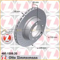 ZIMMERMANN Bremsscheiben Satz f&uuml;r Porsche 911 3.3SCTurbo/Turbo 300-330 PS hinten