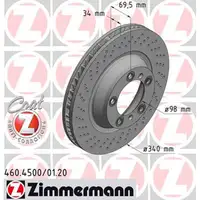 ZIMMERMANN Bremsscheiben + Bel&auml;ge PORSCHE 911 (991) 3.0/3.8 Carrera S/GTS vorne