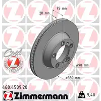 ZIMMERMANN Bremsscheiben f&uuml;r PORSCHE PANAMERA (971) 18 Zoll PR-1KF/1KZ hinten