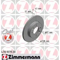 ZIMMERMANN Bremsscheiben Satz f&uuml;r Dacia Logan Sandero Renault Clio Megane vorne