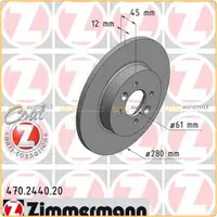 ZIMMERMANN Bremsscheiben Satz f&uuml;r Renault Kangoo / Rapid 1.6 16V 1.9dCi hinten